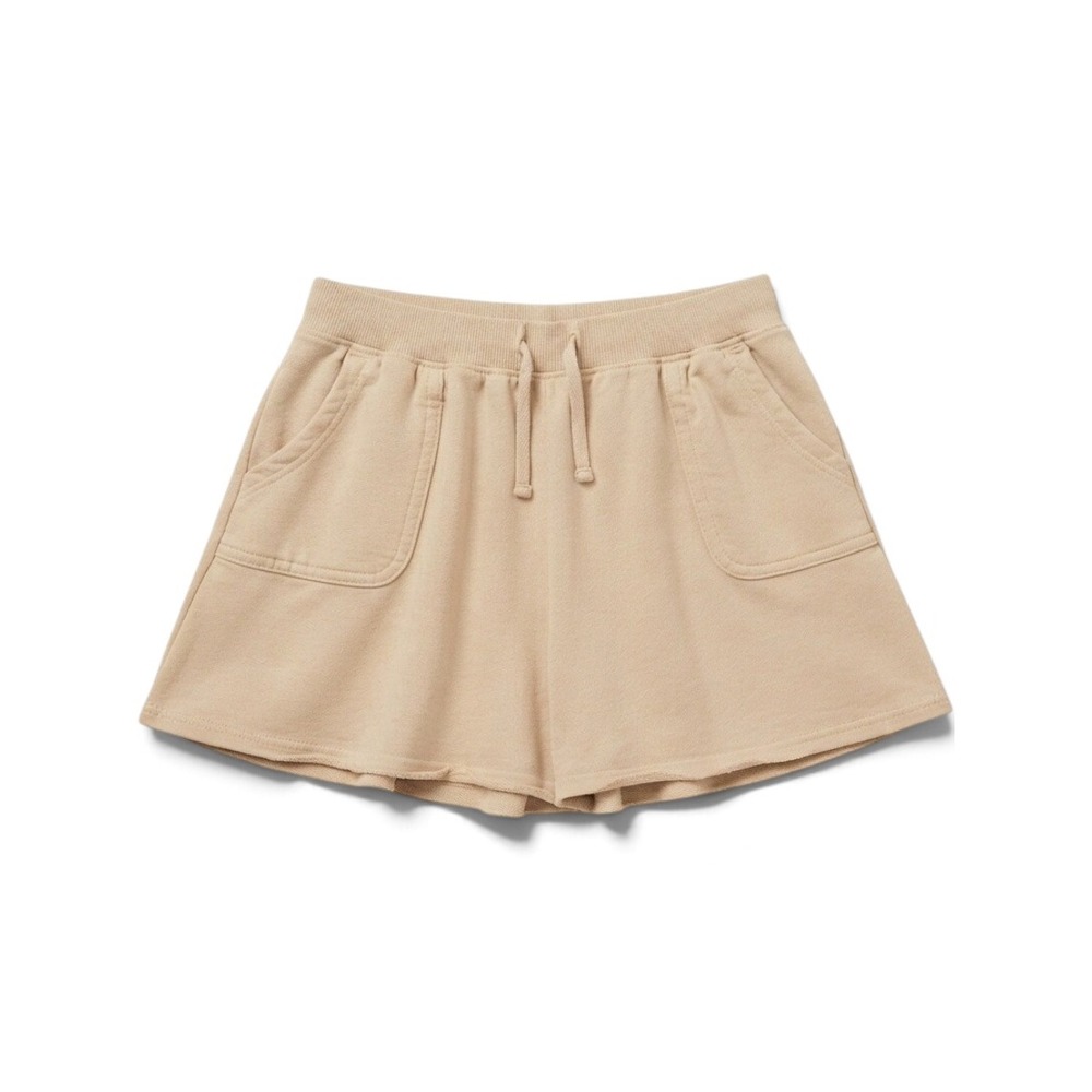 Bearpaw Girls Tan Beige Jersey Knit Skort Size 10/12 Large Drawstring Pockets